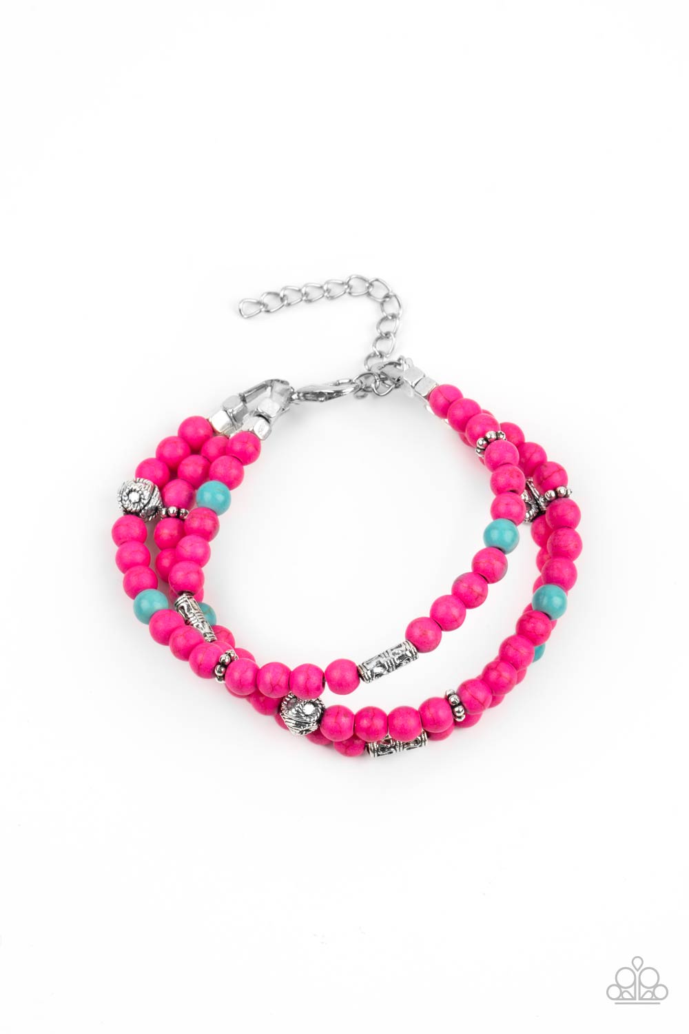 Paparazzi - Desert Decorum - Pink Bracelet - Alies Bling Bar