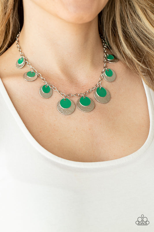 Paparazzi - The Cosmos Are Calling - Green Necklace - Alies Bling Bar