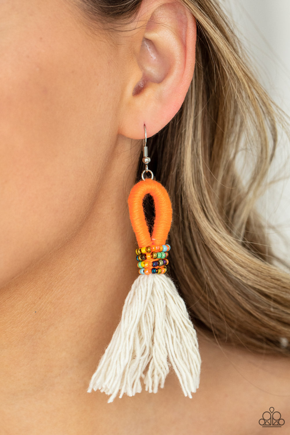 Paparazzi - The Dustup - Orange Earrings - Alies Bling Bar