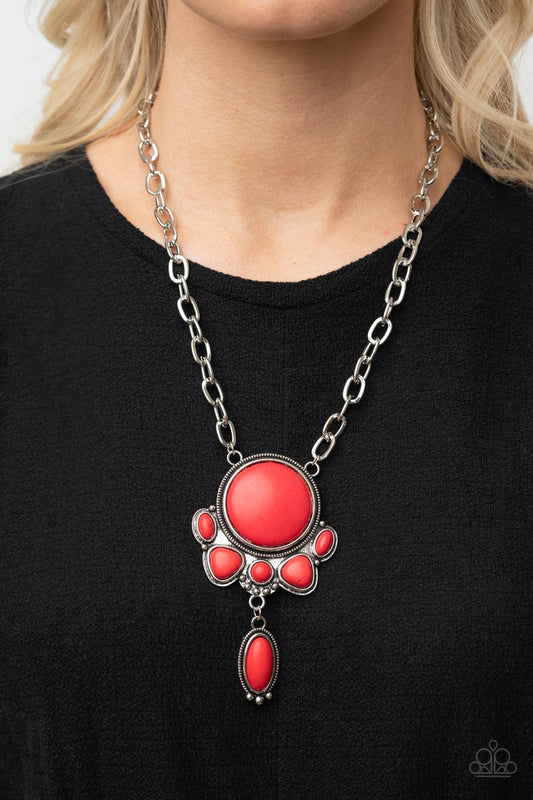 Paparazzi - Geographically Gorgeous - Red Necklace - Alies Bling Bar