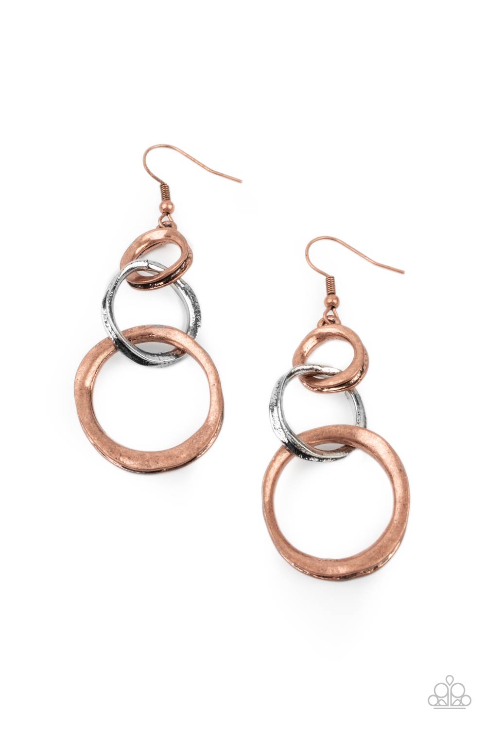 Paparazzi - Harmoniously Handcrafted - Copper Earrings - Alies Bling Bar