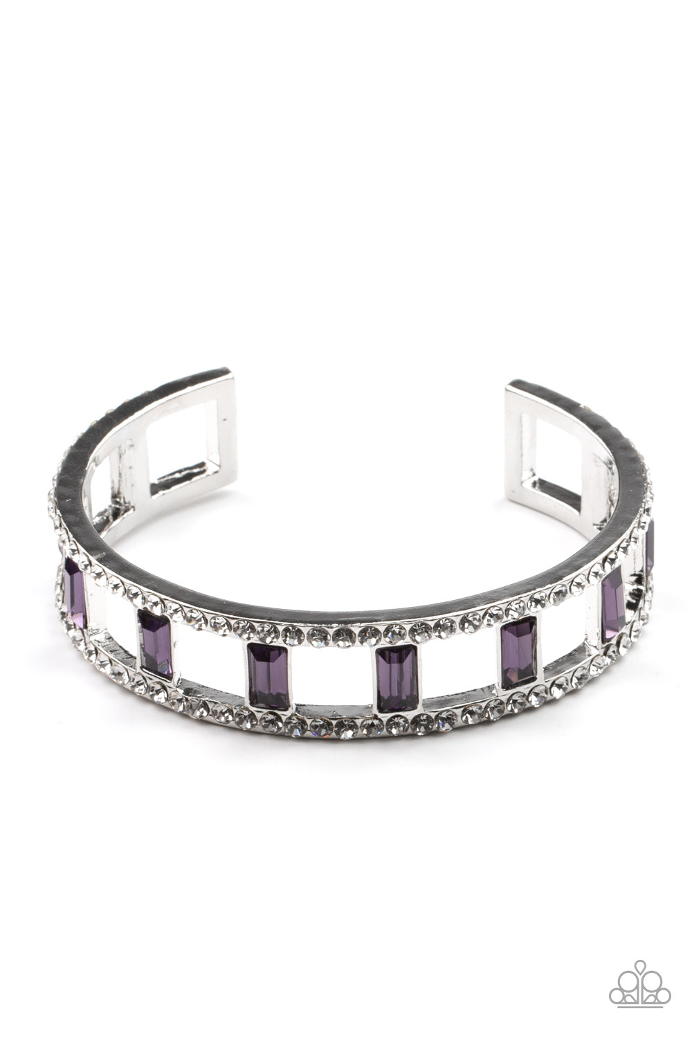 Paparazzi - Industrial Icing - Purple Bracelet - Alies Bling Bar