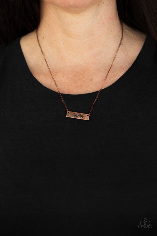 Blessed Mama - Copper Necklace - Paparazzi Accessories
