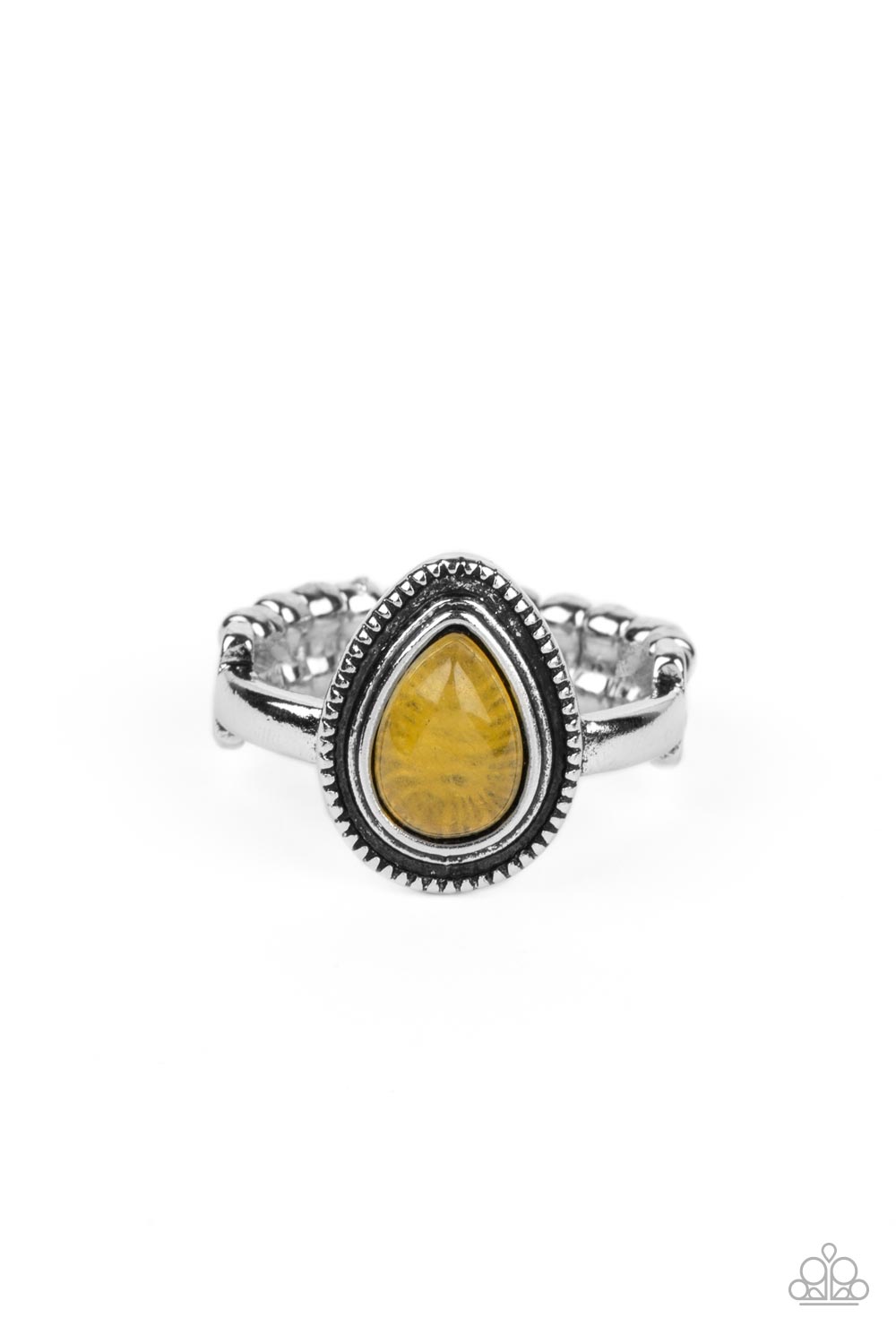 Eco Elements - Yellow Ring - Paparazzi Accessories - Alies Bling Bar