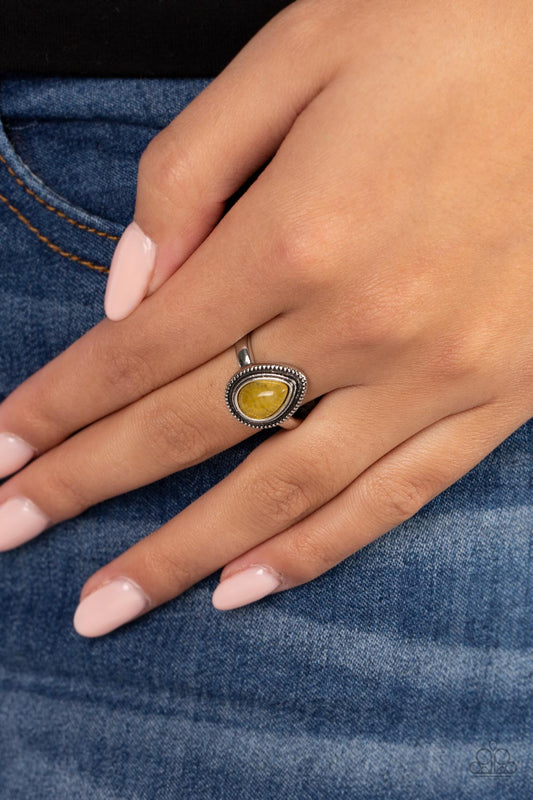 Eco Elements - Yellow Ring - Paparazzi Accessories - Alies Bling Bar