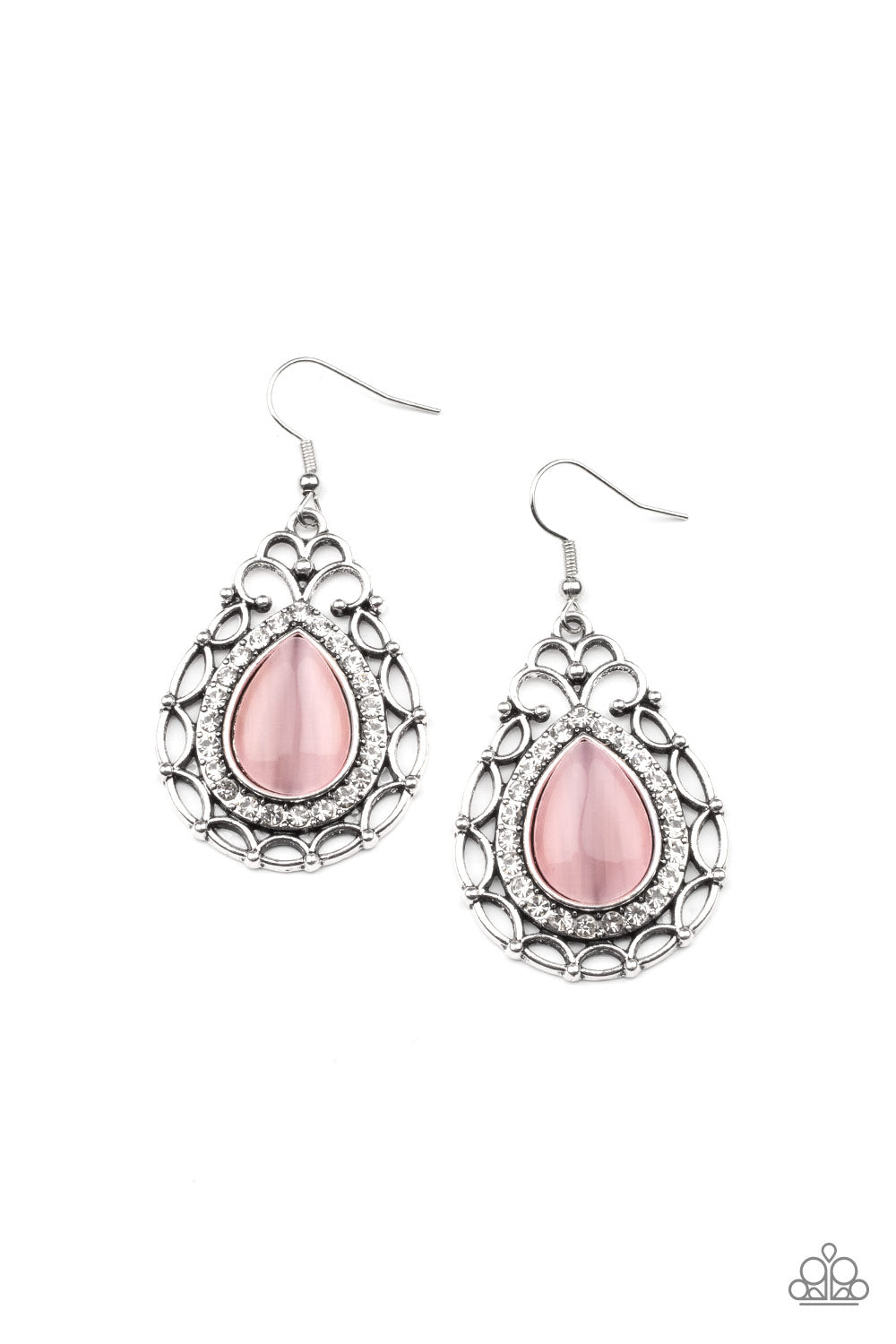 Endlessly Enchanting - Pink Earrings - Paparazzi Accessories - Alies Bling Bar