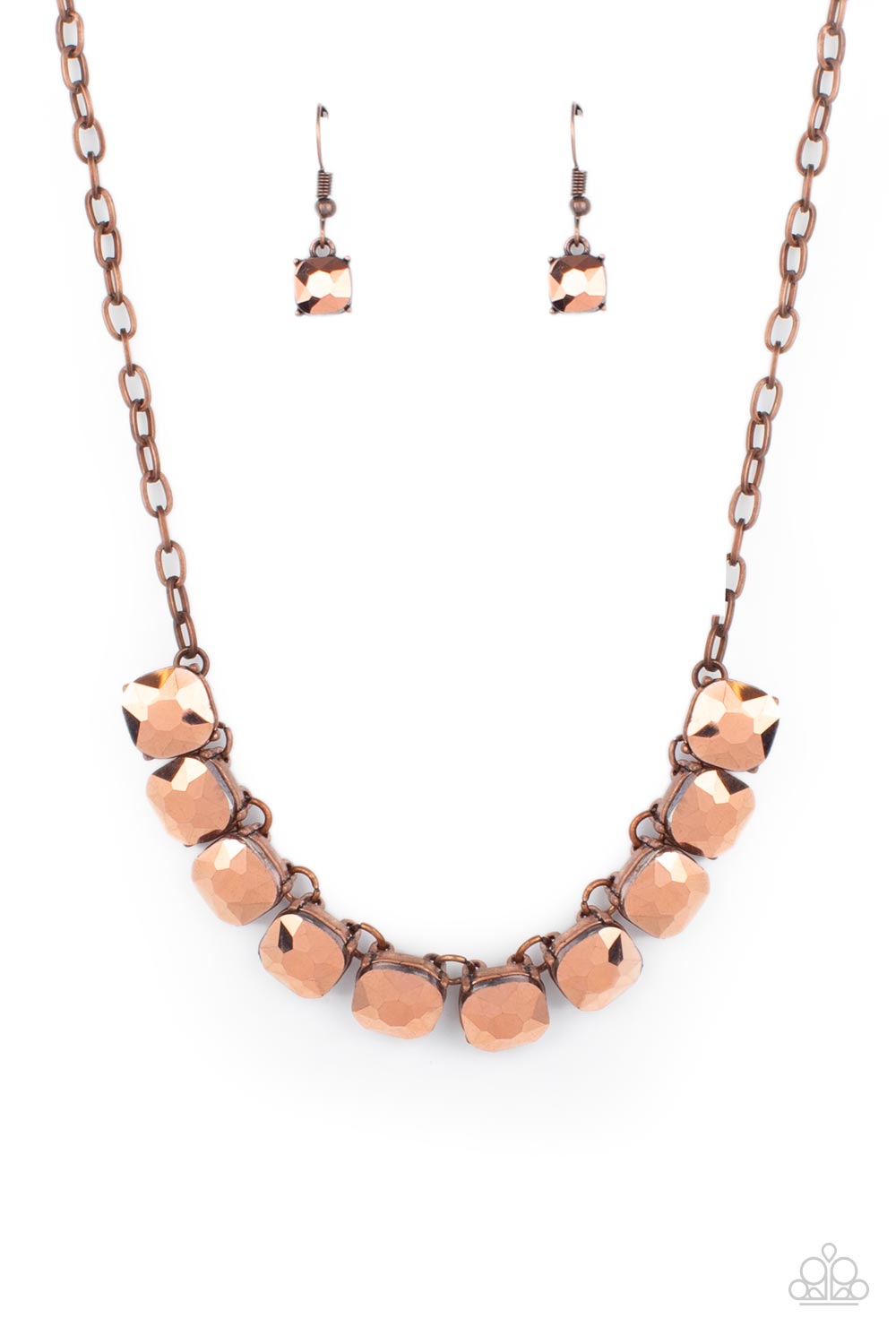 Paparazzi - Radiance Squared - Copper Necklace - Alies Bling Bar