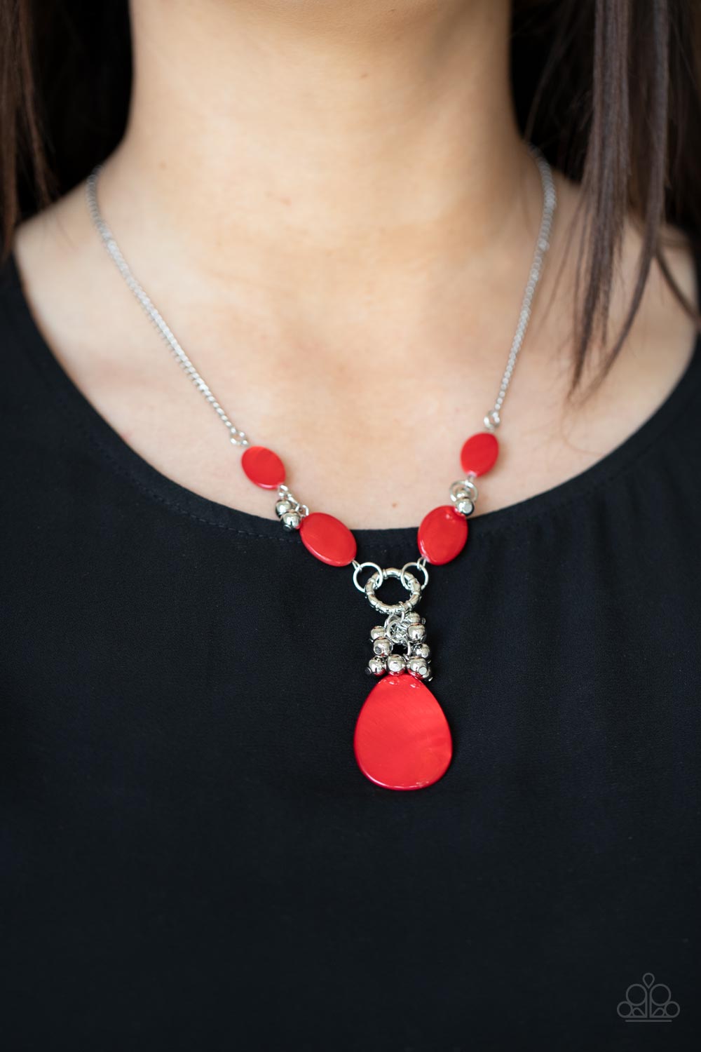 Summer Idol - Red Necklace - Paparazzi Accessories - Alies Bling Bar