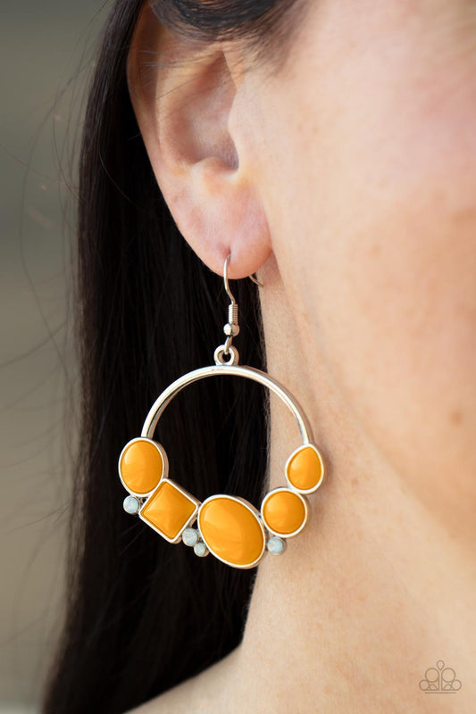 Paparazzi - Beautifully Bubblicious - Orange Earrings - Alies Bling Bar