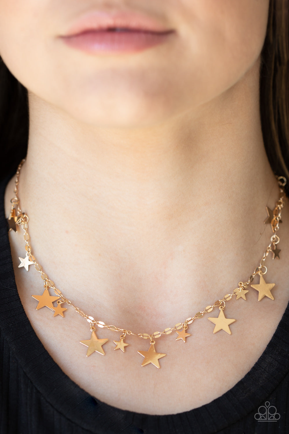 Starry Shindig - Gold Star Necklace - Alies Bling Bar
