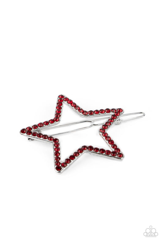 Paparazzi - Stellar Standout - Red Star Hair clip - Alies Bling Bar