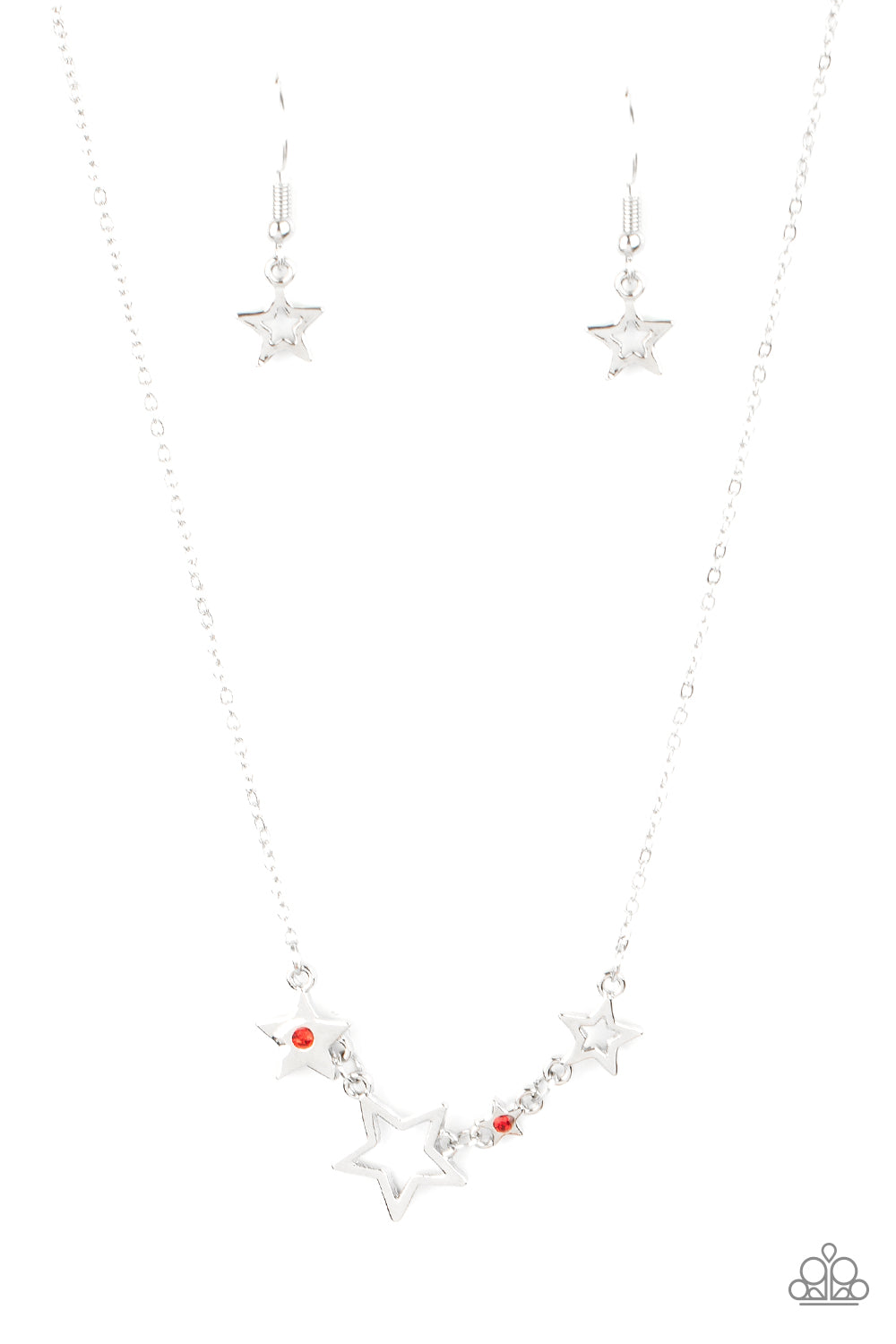 Paparazzi - Proudly Patriotic - Red Star Necklace - Alies Bling Bar