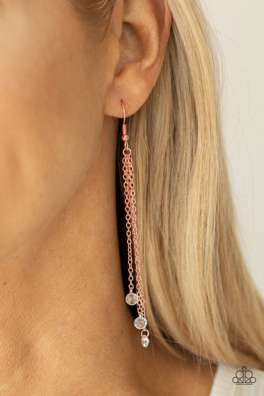 Divine Droplets - Copper Earrings - Paparazzi Accessories - Alies Bling Bar