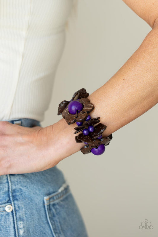 Mediterranean Mangrove - Purple Bracelet - Paparazzi Accessories - Alies Bling Bar