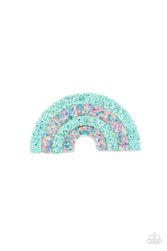 Paparazzi - Rainbow Reflections - Blue Hair Clip - Alies Bling Bar