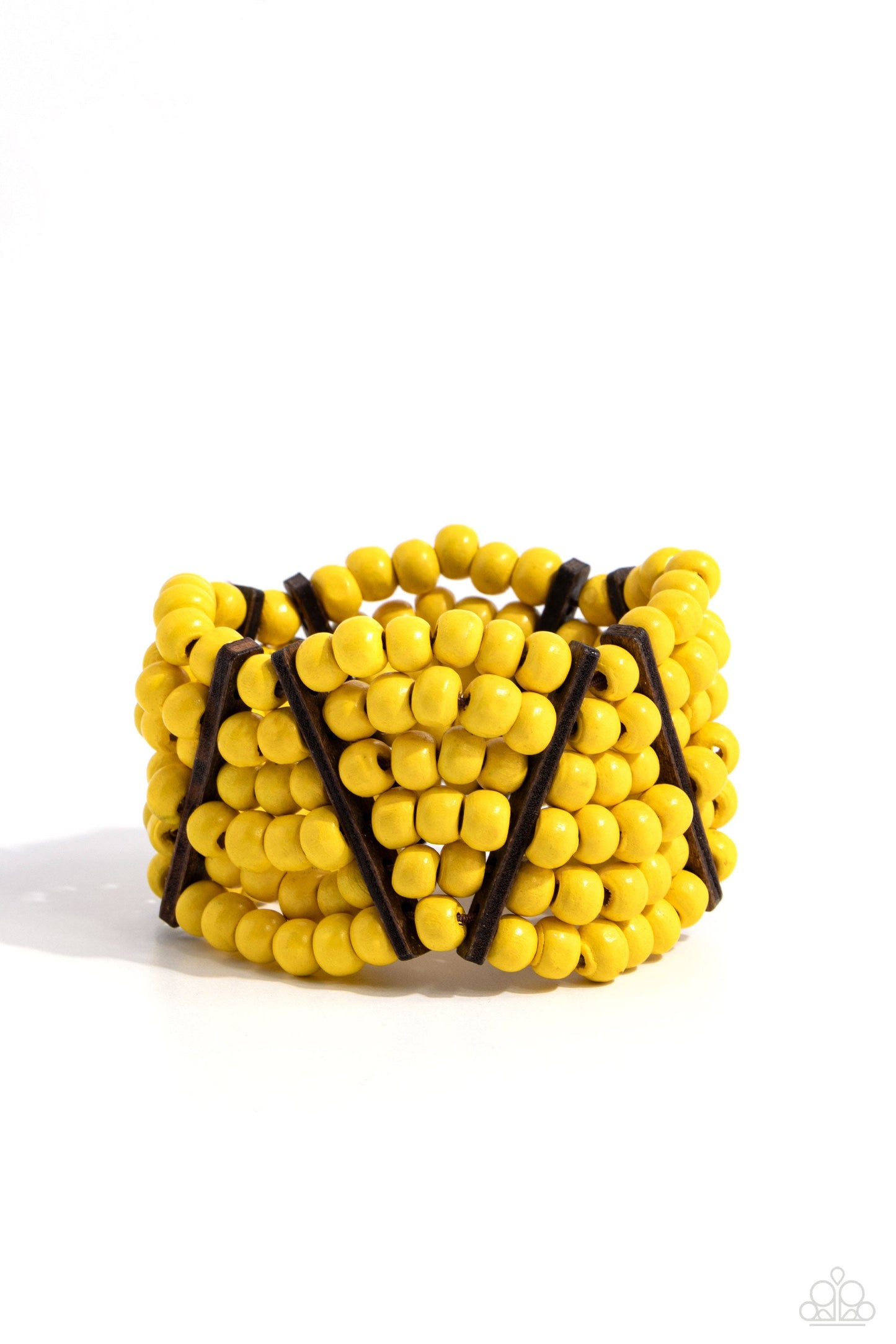 Way Off TROPIC - Yellow Bracelet - Paparazzi Accessories - Alies Bling Bar