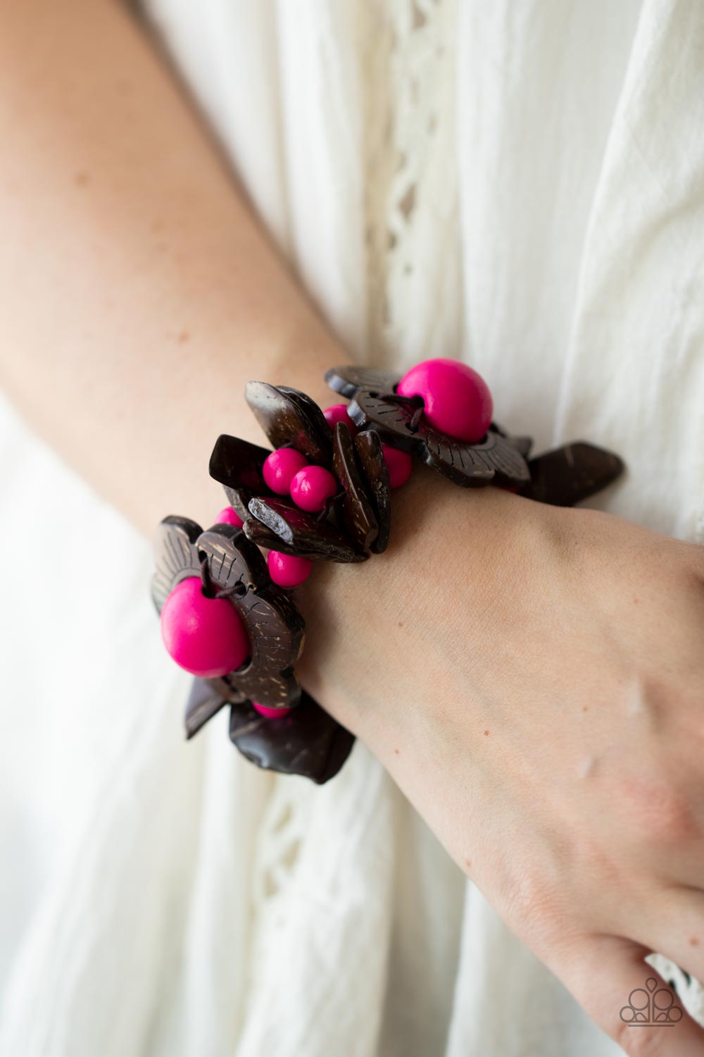 Mediterranean Mangrove - Pink Bracelet- Paparazzi Accessories - Alies Bling Bar