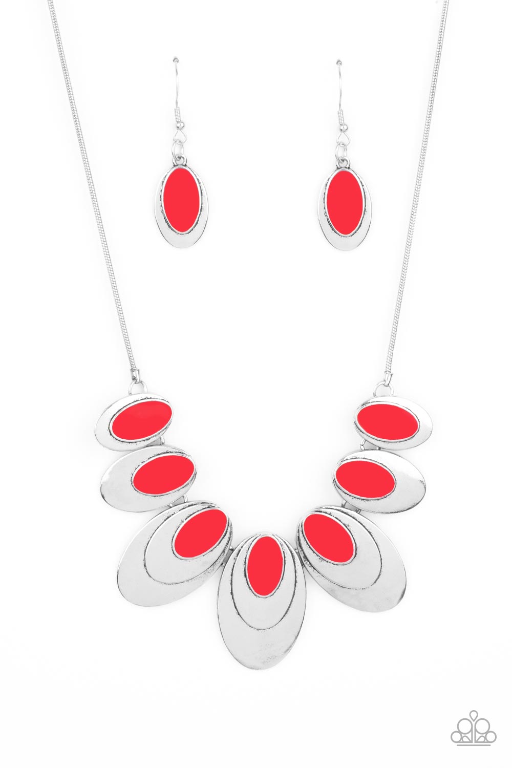 Endless Eclipse - Red Necklace - Paparazzi Accessories - Alies Bling Bar