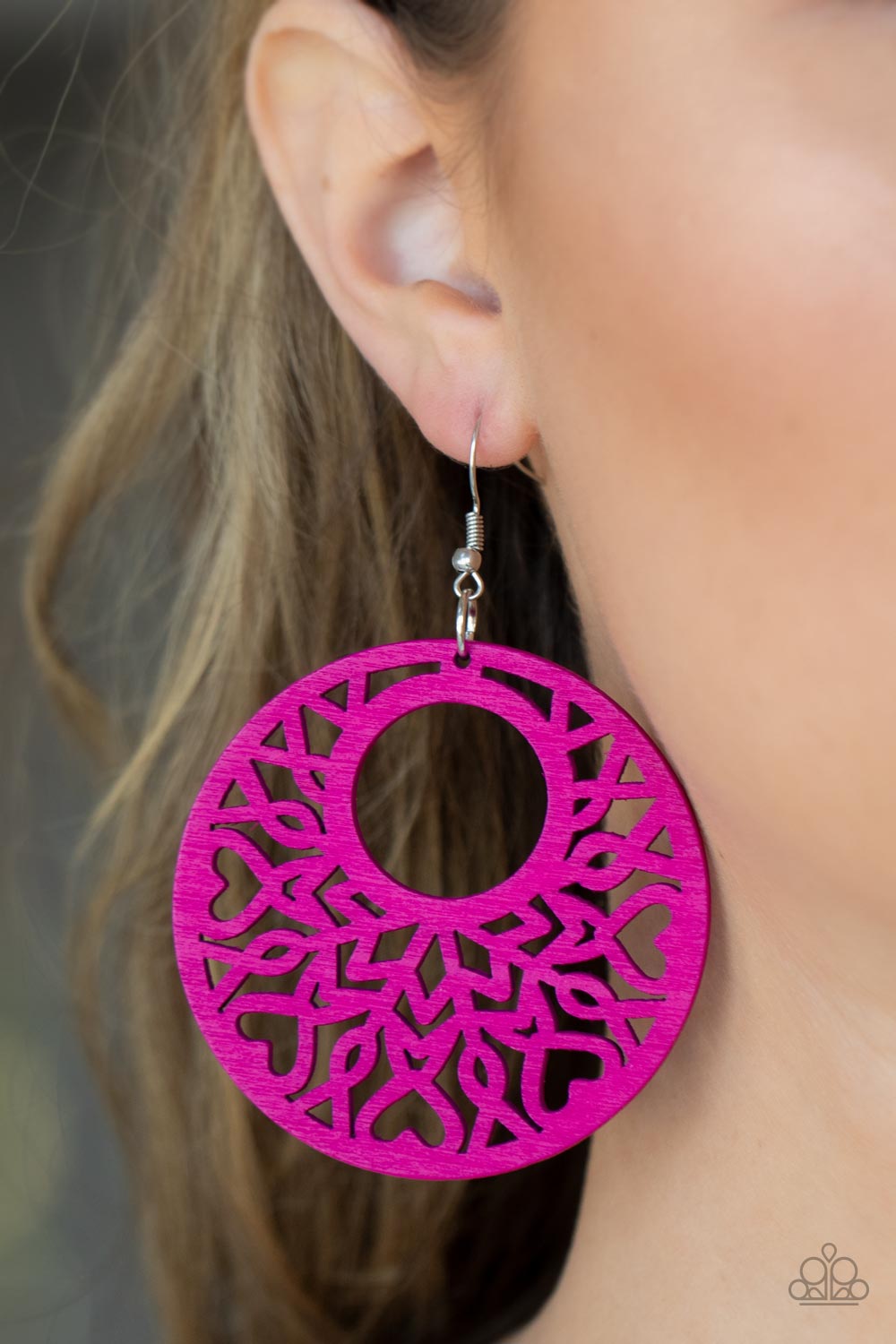 Paparazzi - Tropical Reef - Pink Earrings - Alies Bling Bar