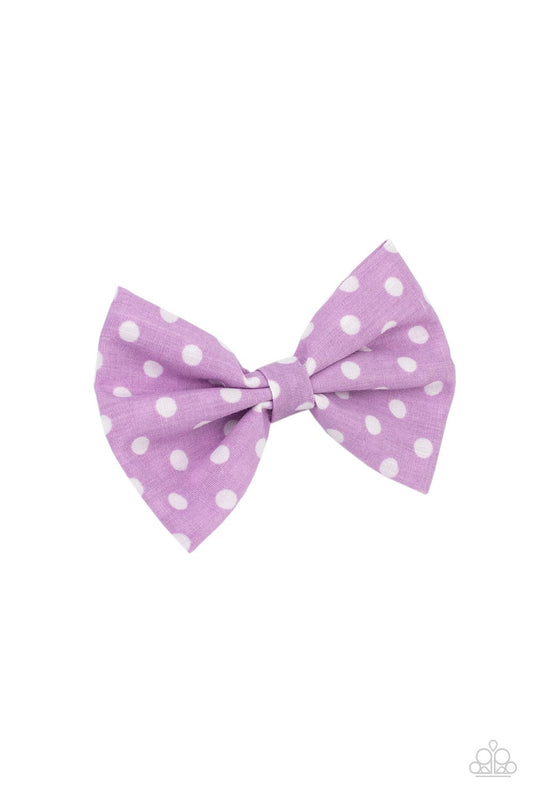 Polka Dot Delight - Purple Hairclip - Paparazzi Accessories - Alies Bling Bar