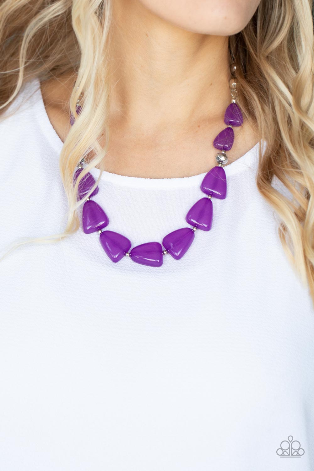 Tenaciously Tangy - Purple Necklace - Paparazzi Accessories - Alies Bling Bar