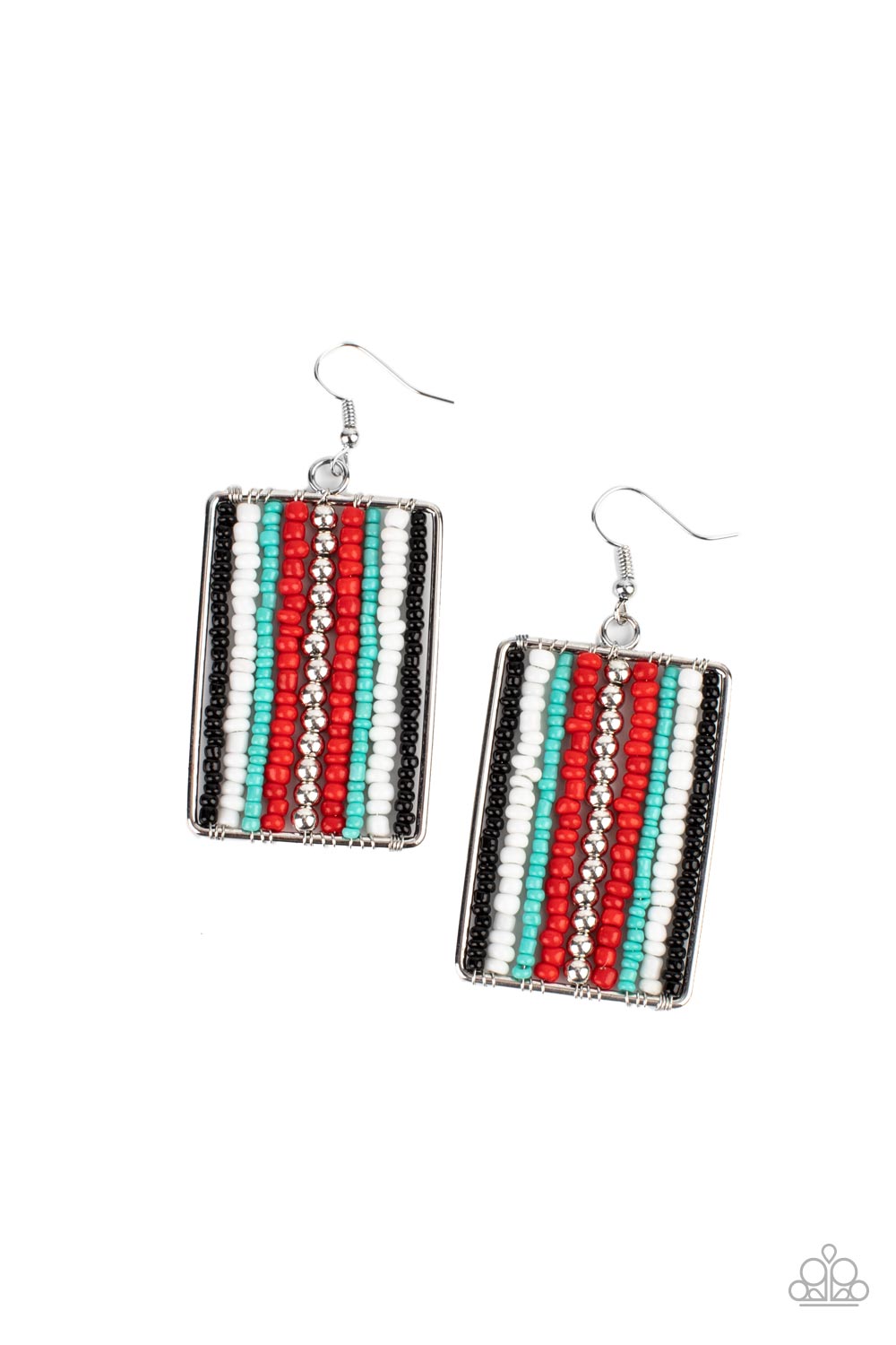 Paparazzi - Beadwork Wonder - Red Earrings - Alies Bling Bar