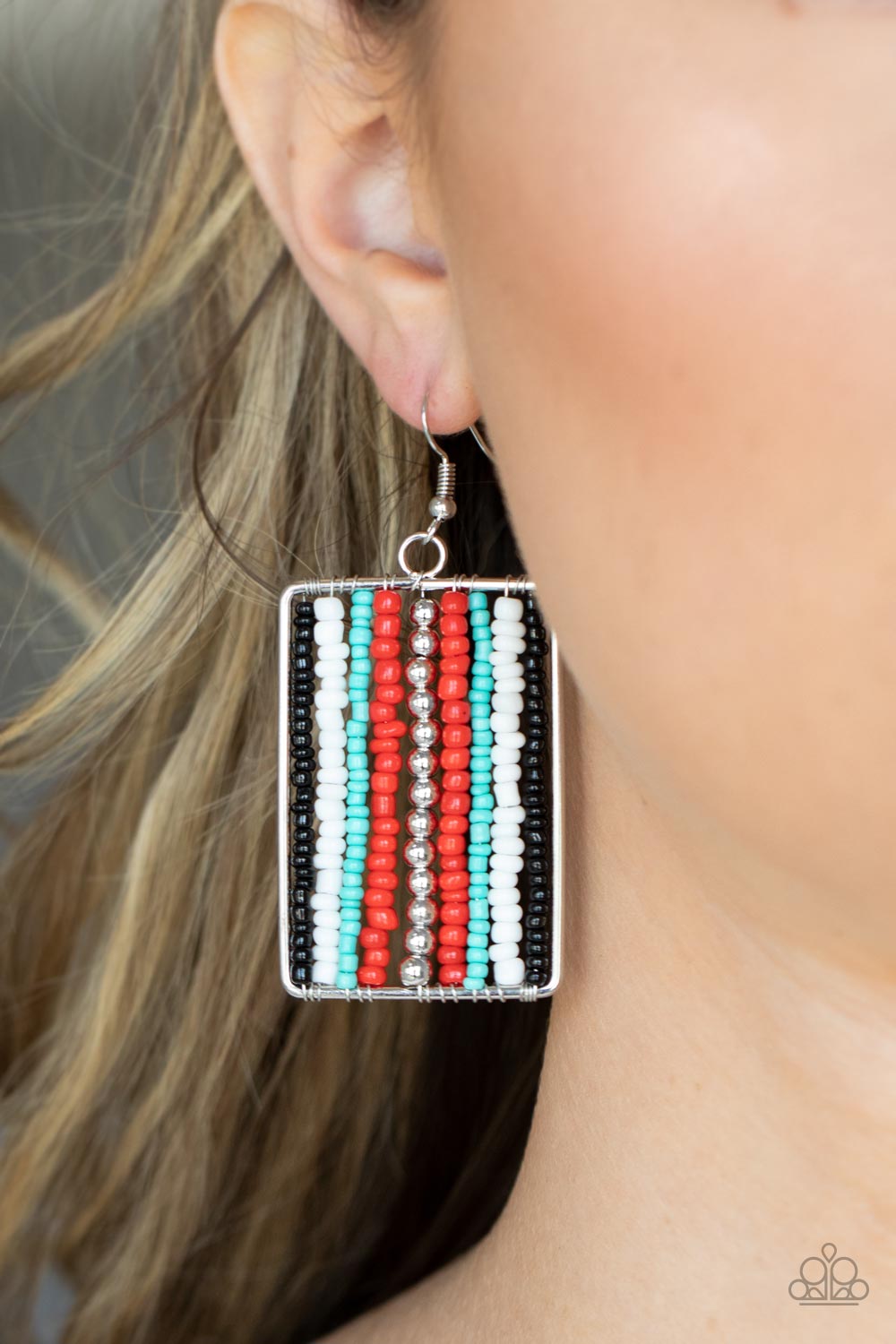 Paparazzi - Beadwork Wonder - Red Earrings - Alies Bling Bar