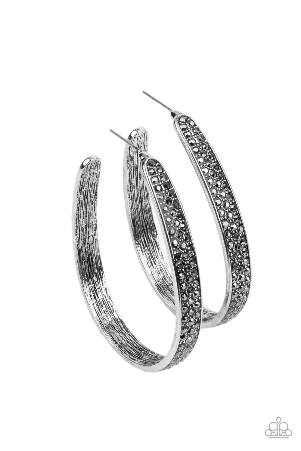 Paparazzi - Bossy and Glossy - Silver Earrings - Alies Bling Bar