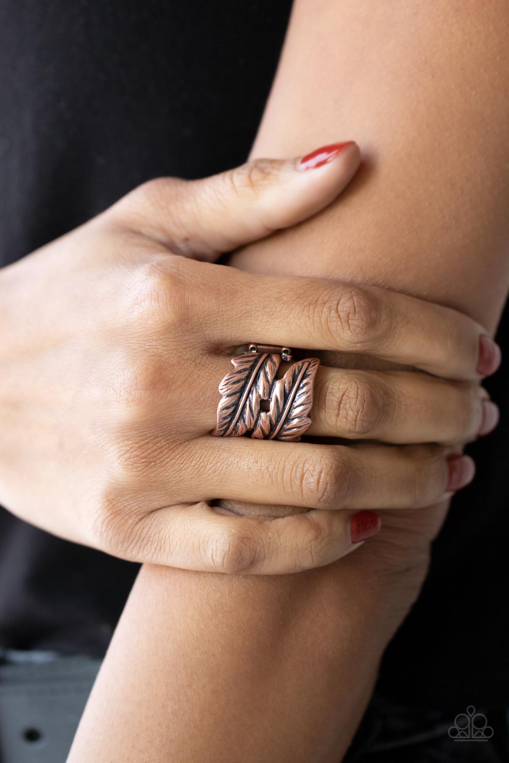 Inner FLIGHT - Copper Ring - Paparazzi Accessories - Alies Bling Bar