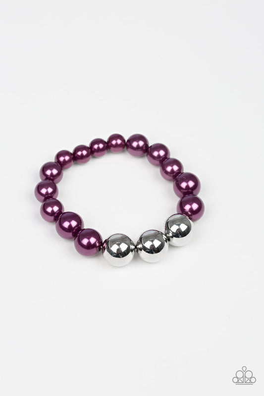 Paparazzi Accessories - All Dressed UPTOWN - Purple Bracelet - Alies Bling Bar