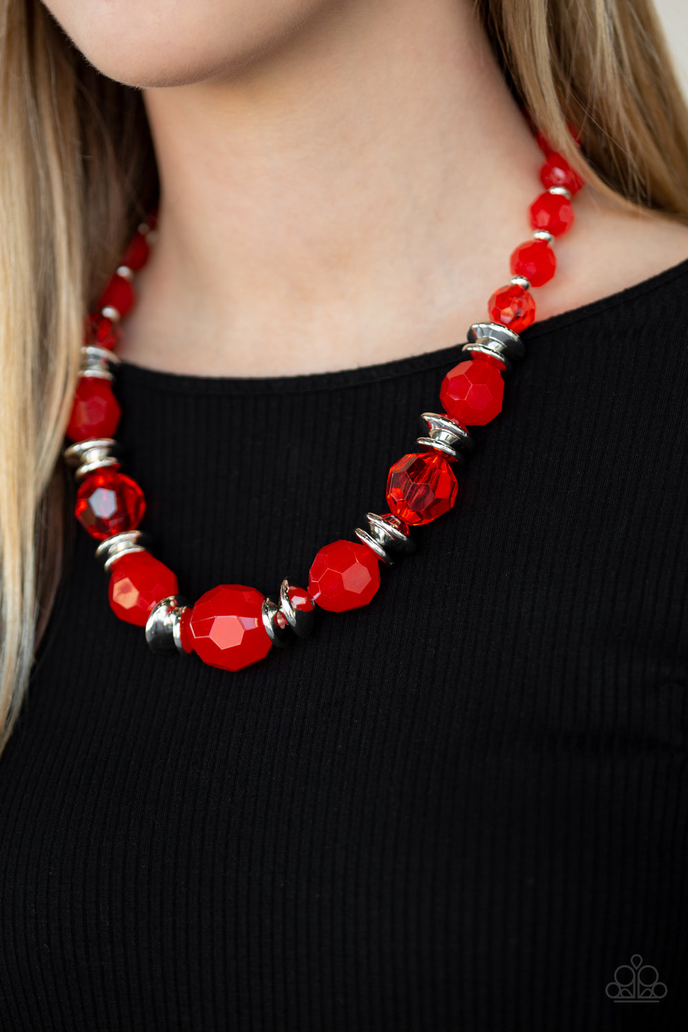 Paparazzi Accessories - Dine and Dash - Red Necklace - Alies Bling Bar