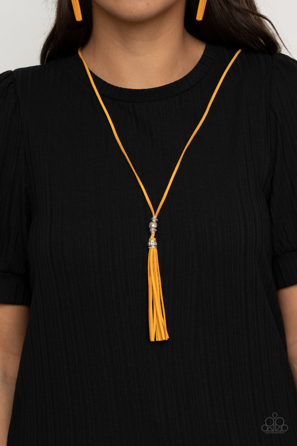 Paparazzi Accessories - Hold My Tassel - Yellow Necklace - Alies Bling Bar