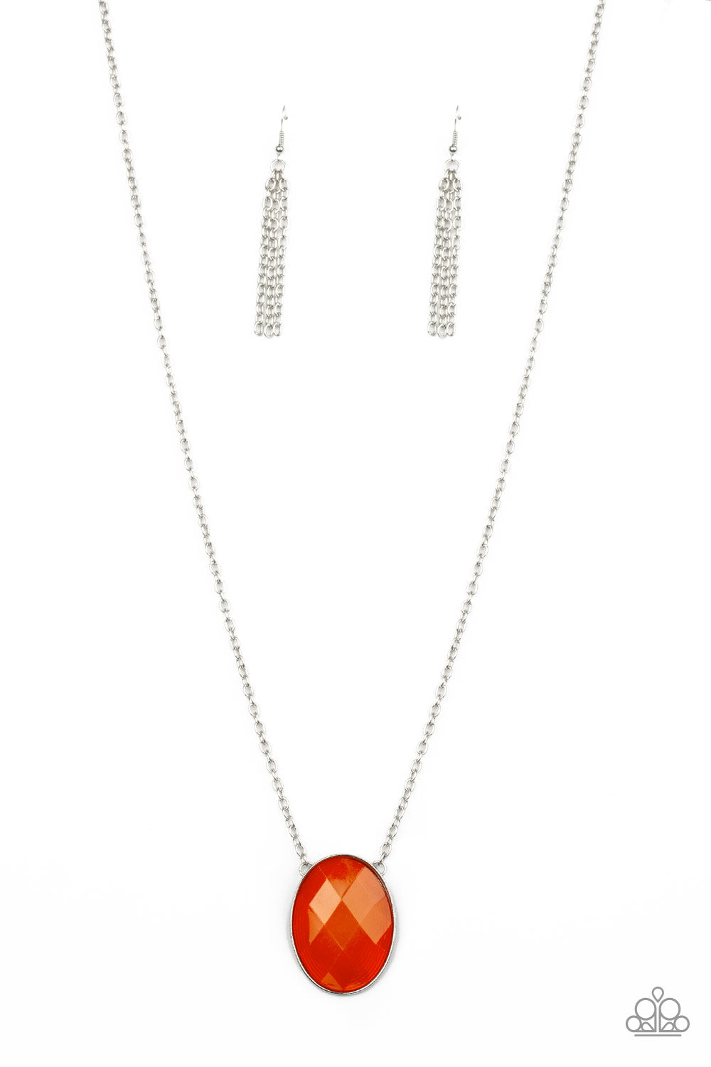 Paparazzi Accessories - Intensely Illuminated - Orange Necklace - Alies Bling Bar