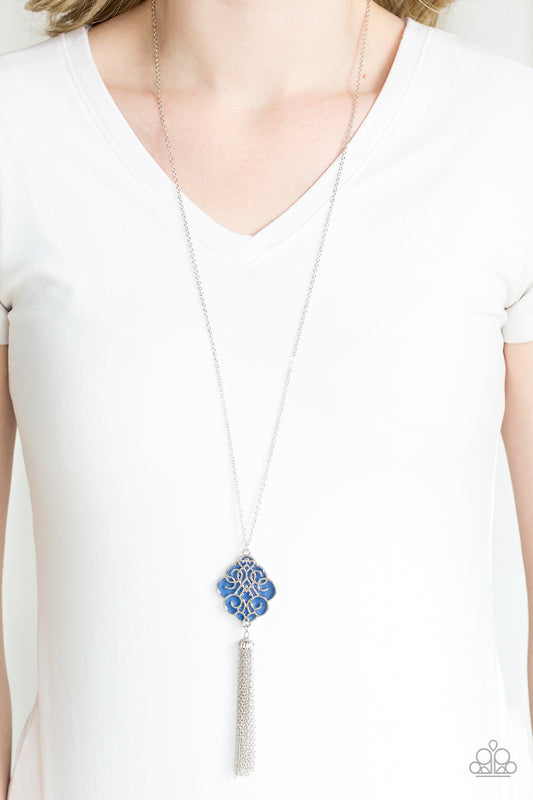 Paparazzi Accessories - Malibu Mandala - Blue Necklace - Alies Bling Bar