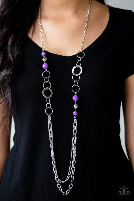 Paparazzi Accessories - Modern Motley - Purple Necklace - Alies Bling Bar