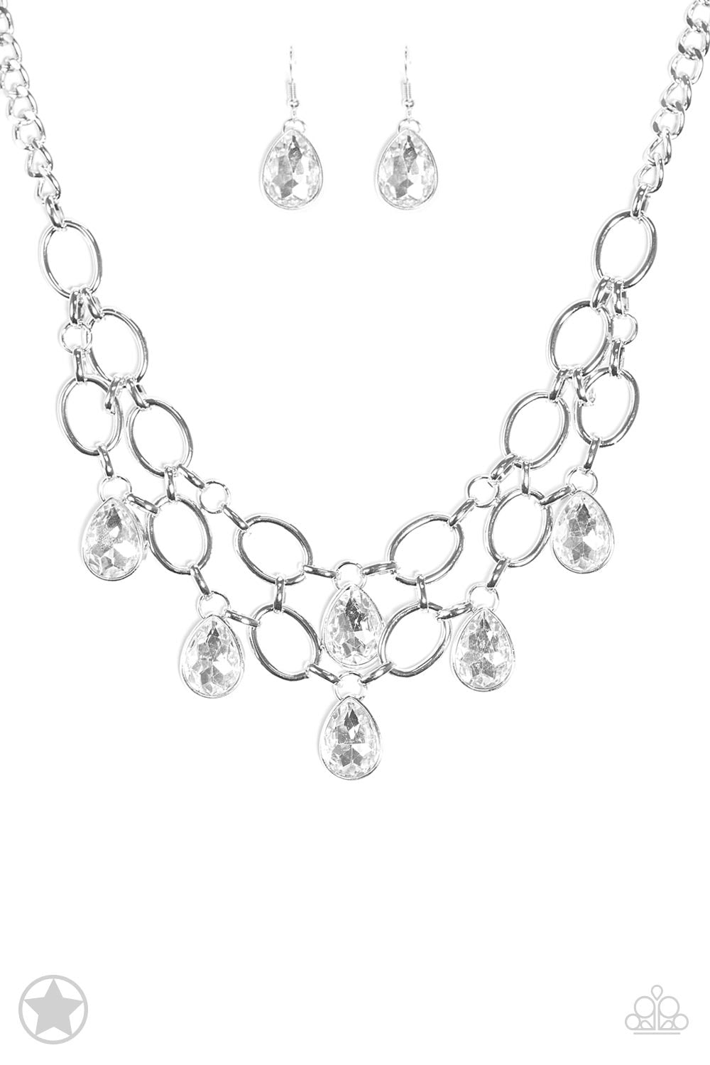 Paparazzi - Show-Stopping Shimmer - White Necklace - Alies Bling Bar