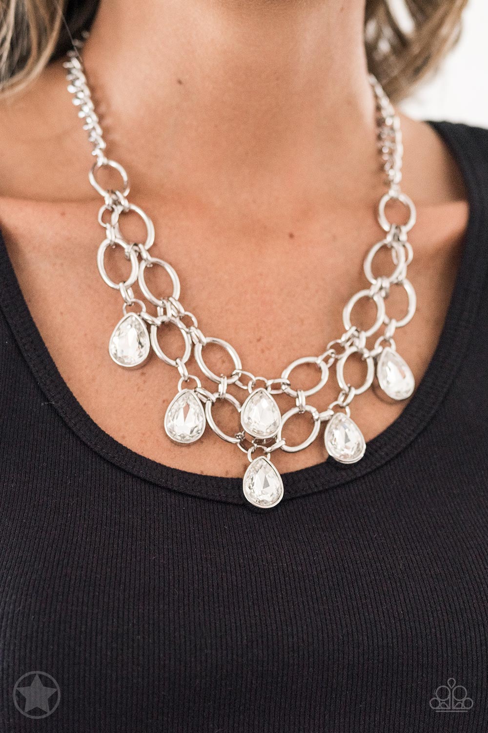 Paparazzi - Show-Stopping Shimmer - White Necklace - Alies Bling Bar