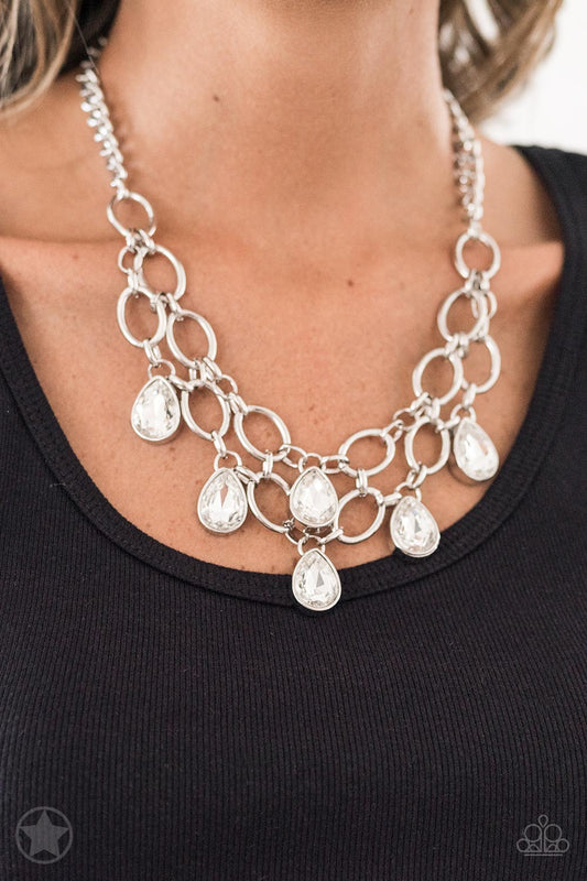 Paparazzi Accessories - Show-Stopping Shimmer - White Necklace - Alies Bling Bar
