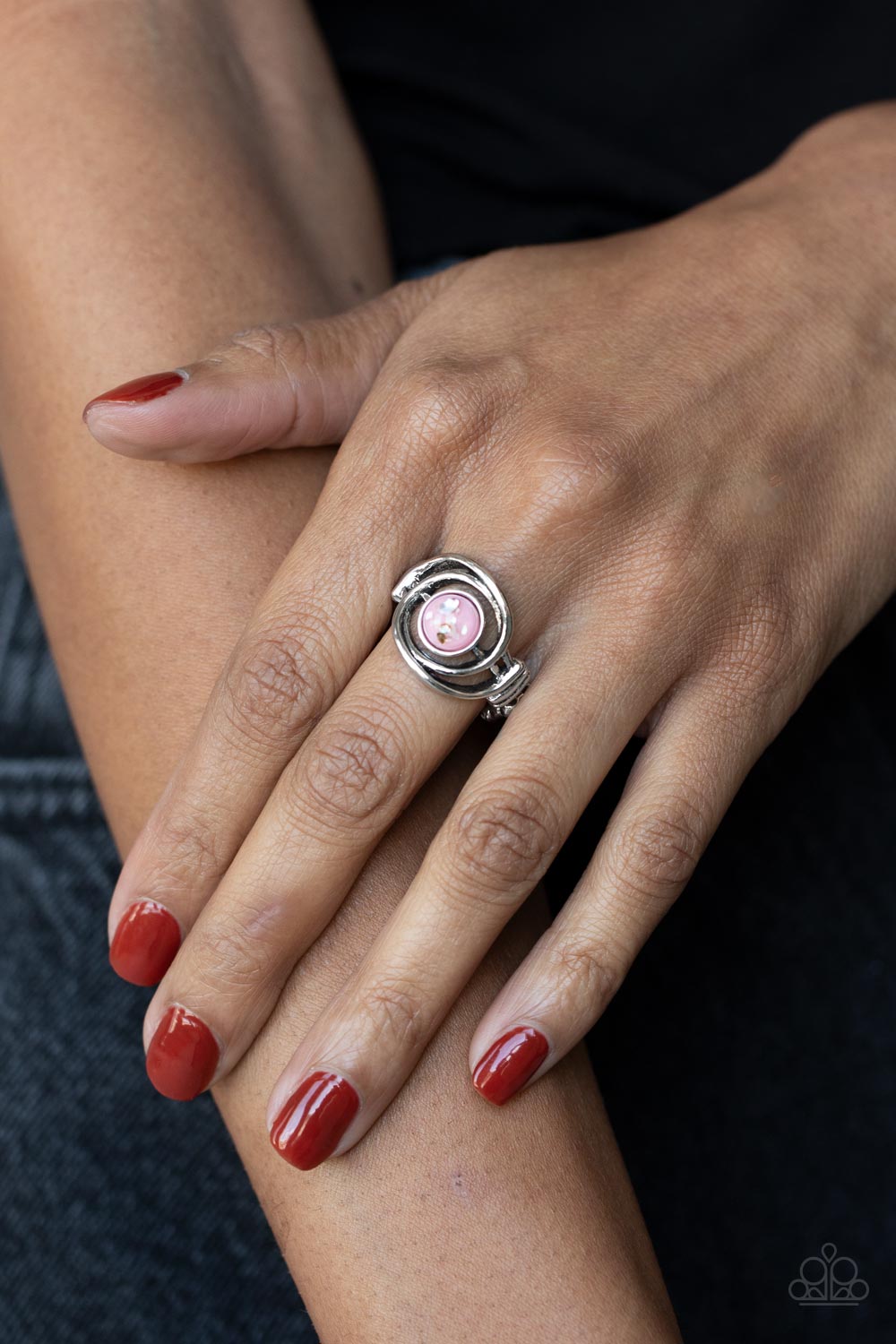 Paparazzi - Celestial Karma -  Pink Ring - Alies Bling Bar