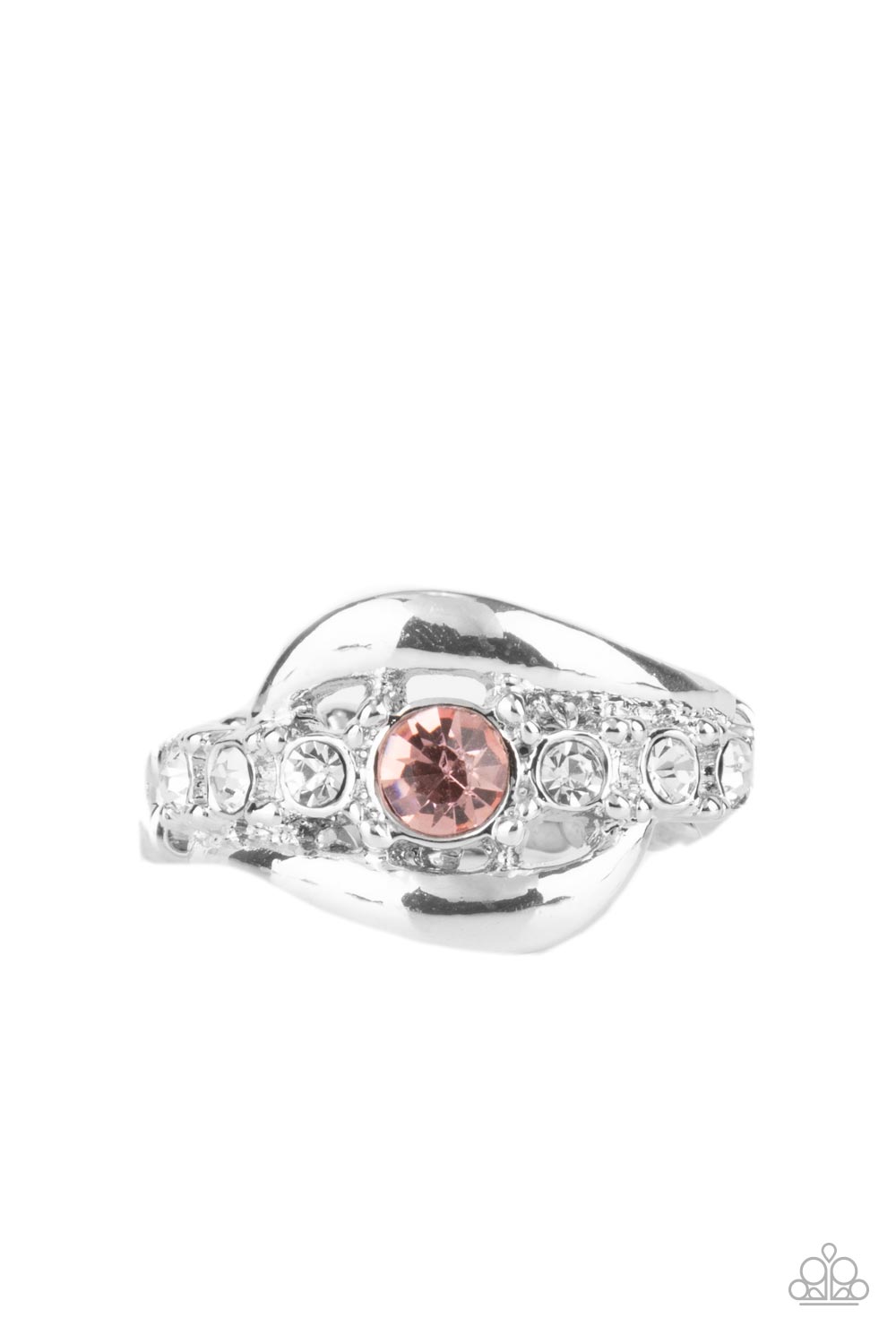 Graceful Gallantry - Pink Ring  - Paparazzi Accessories - Alies Bling Bar