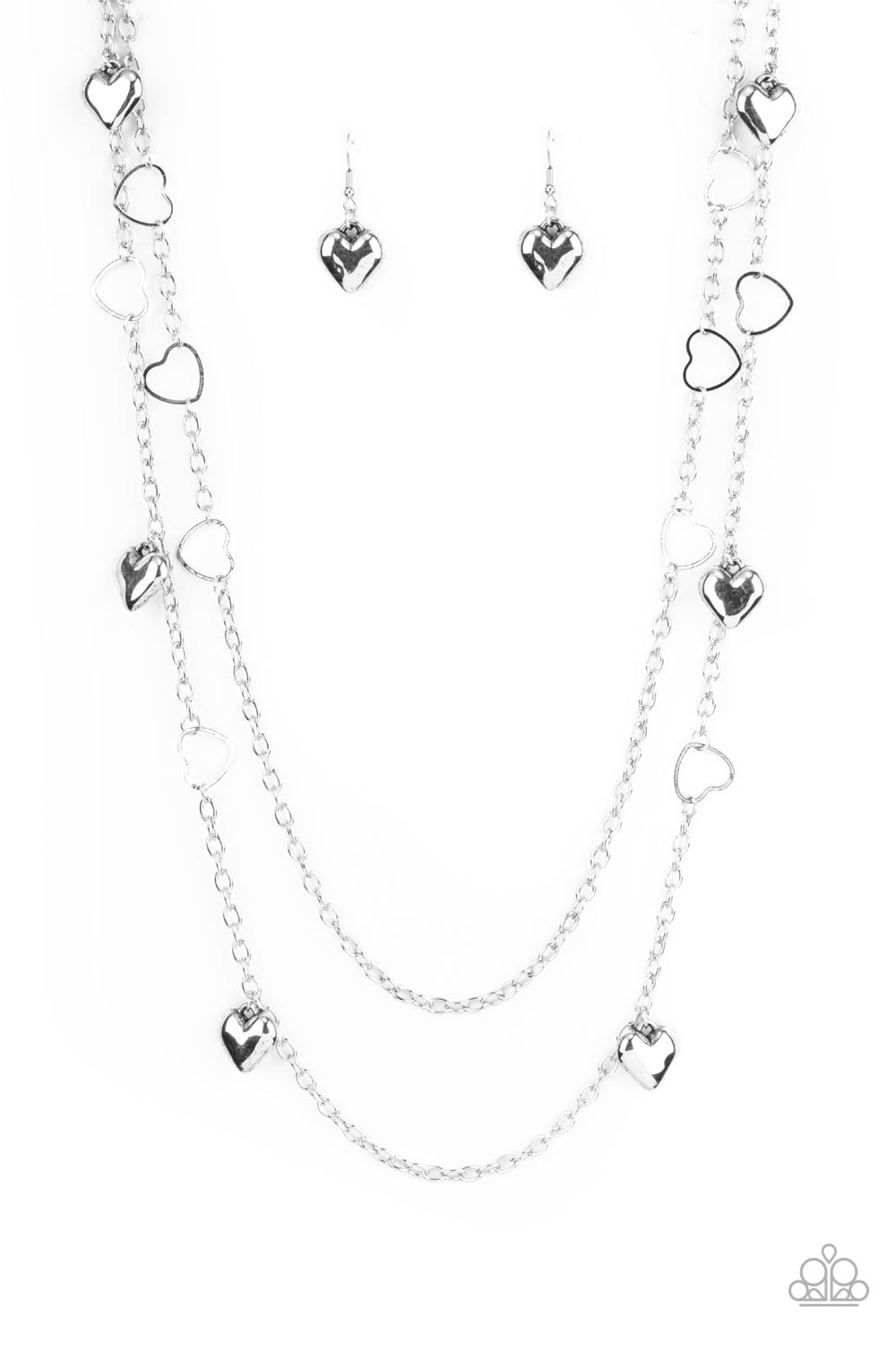 Paparazzi - Chicly Cupid - Silver Necklace  - Alies Bling Bar