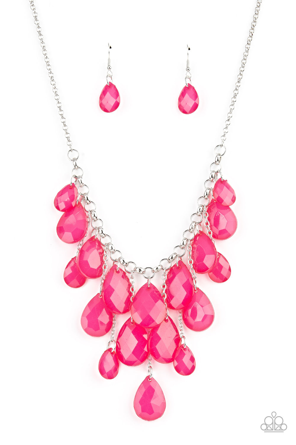 Paparazzi - Front Row Flamboyance - Pink Necklace - Alies Bling Bar
