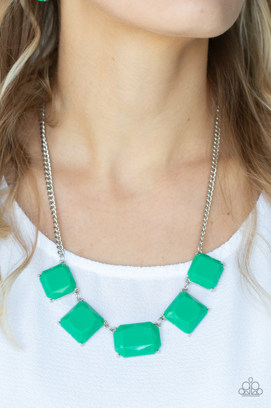 Paparazzi - Instant Mood Booster - Green Necklace - Alies Bling Bar