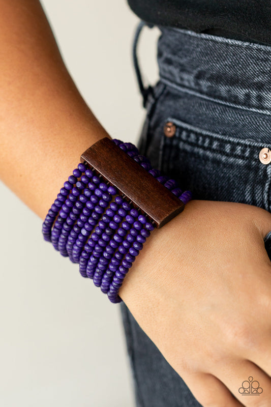 Waikiki Wonderland - Purple Bracelet - Paparazzi Accessories - Alies Bling Bar