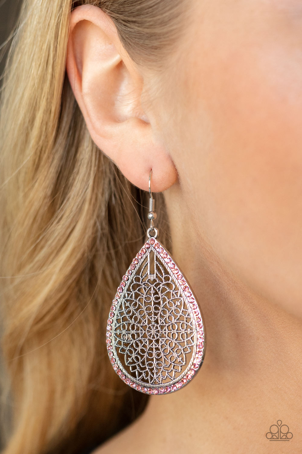 Fleur de Fantasy - Pink Earrings - Paparazzi Accessories - Alies Bling Bar