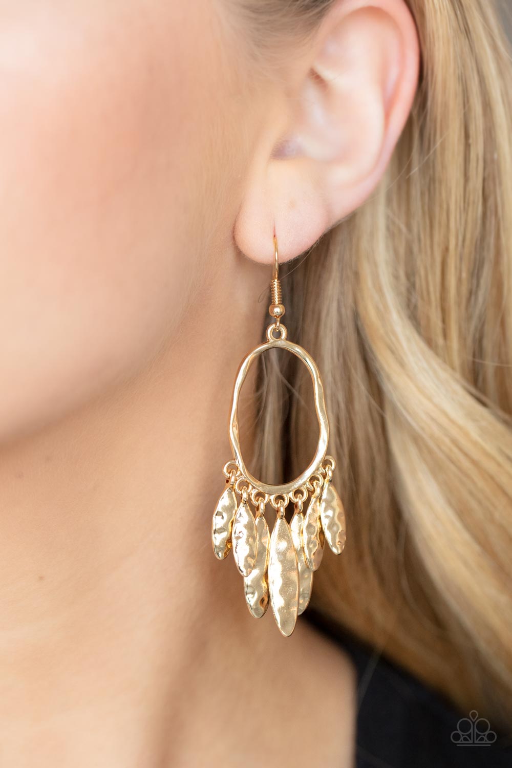 Paparazzi - Artisan Aria - Gold Earrings - Alies Bling Bar