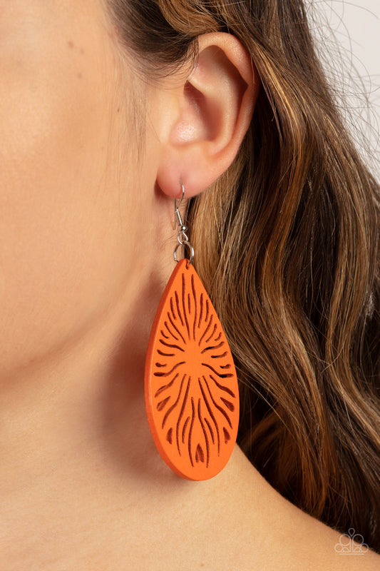 Sunny Incantations - Orange Earrings - Alies Bling Bar