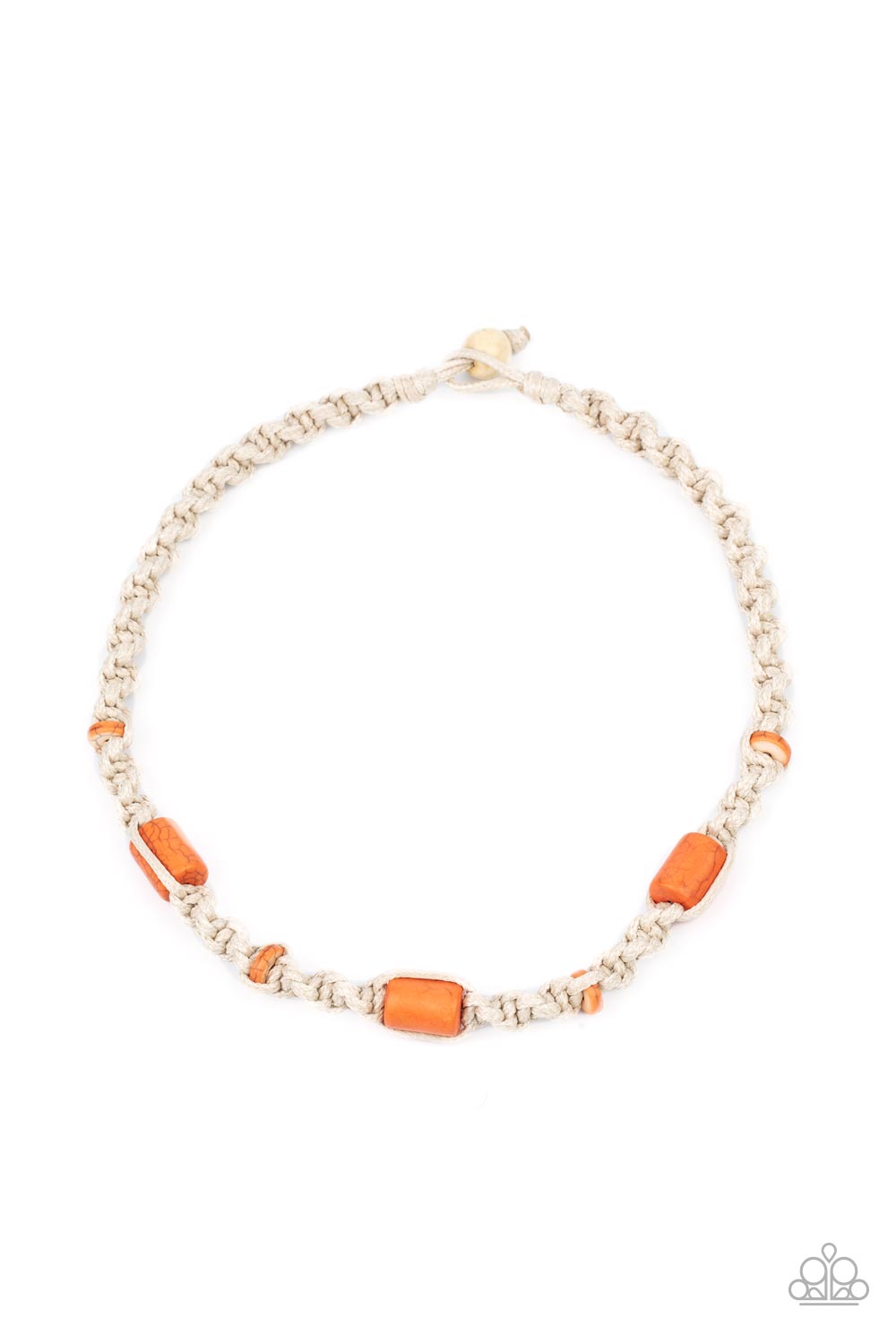 Explorer Exclusive - Orange Mens Necklace  - Paparazzi Accessories - Alies Bling Bar