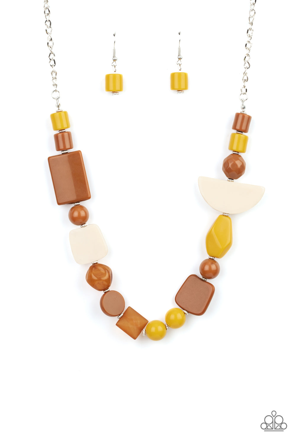 Tranquil Trendsetter - Yellow Necklace- Paparazzi Accessories