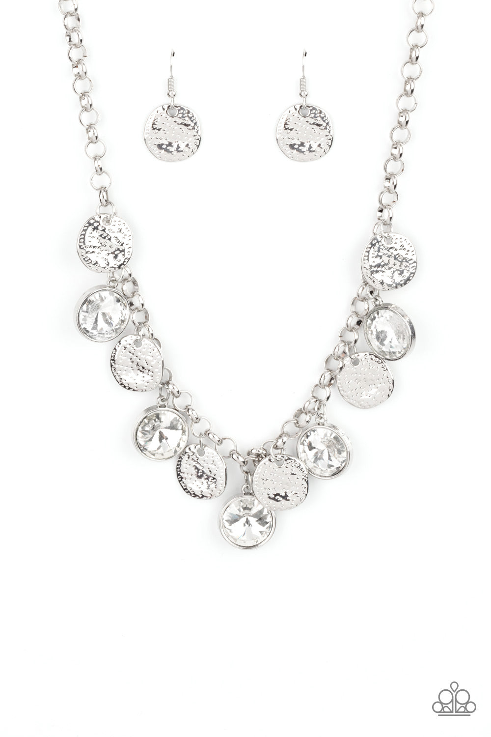 Paparazzi -  Spot On Sparkle - White Necklace